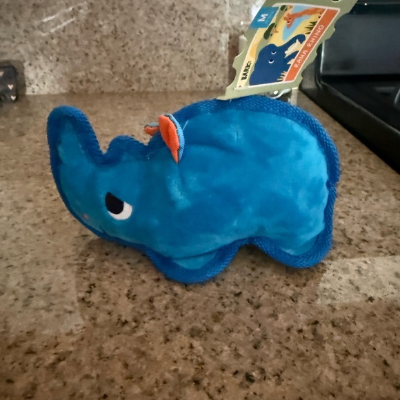 Bark Blue Rhino Dog Toy - Picture 1 of 5